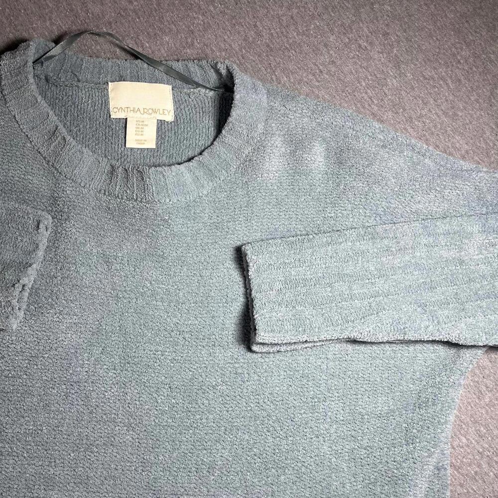 Cynthia Rowley Woman’s Medium Light Blue Knit crewneck pullover Sweater RN:75343